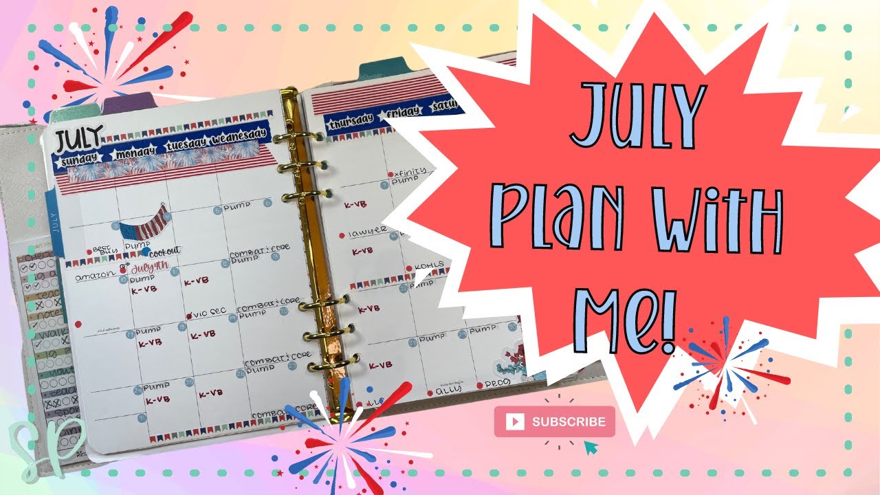 JULY *NO KIT* Plan with Me! #sarplans Monthly Planning A5 Rings