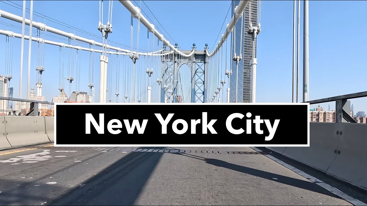 4K DRIVE BROOKLYN to MANHATTAN via Belt Pkwy / BQE / Manhattan Bridge / Park Ave / Columbus Circle