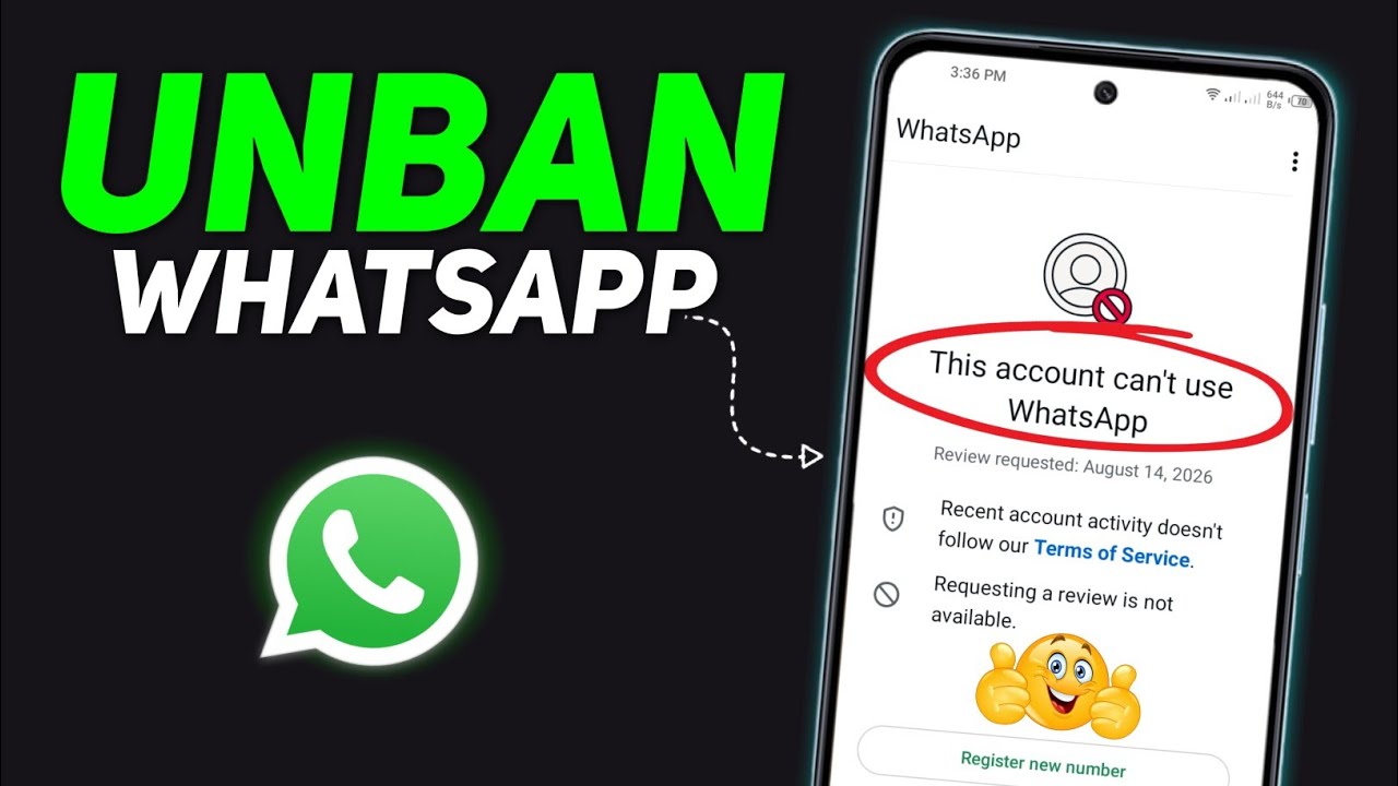 Whatsapp Ban Problem New 2026 ✅(100% Working) || This account can't use Whatsapp New 2026