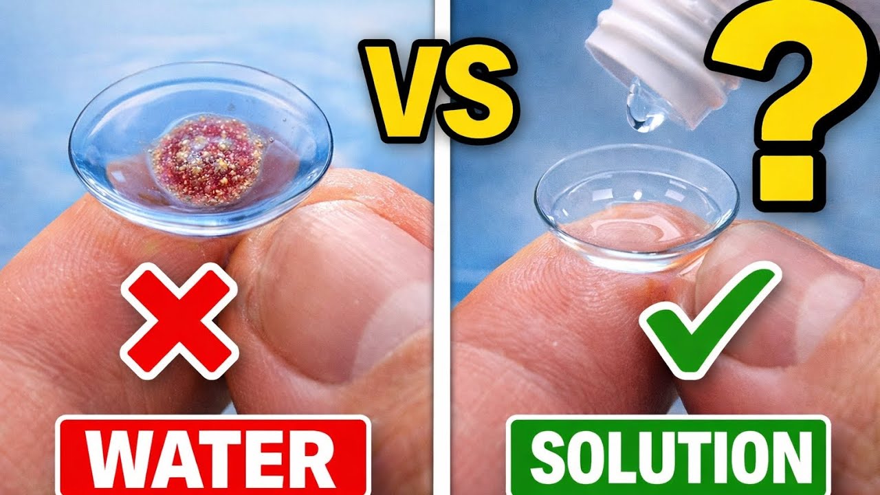 🛑 Stop using Water on contact lenses! | Here is why 🚨