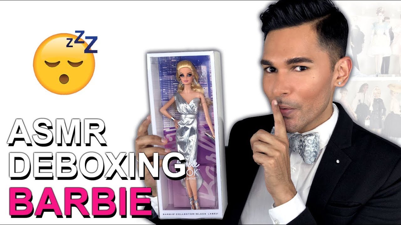 Exploring ASMR - Deboxing Barbie (Whispers, Tapping, Scratching, Hair Brushing, Water Drops)