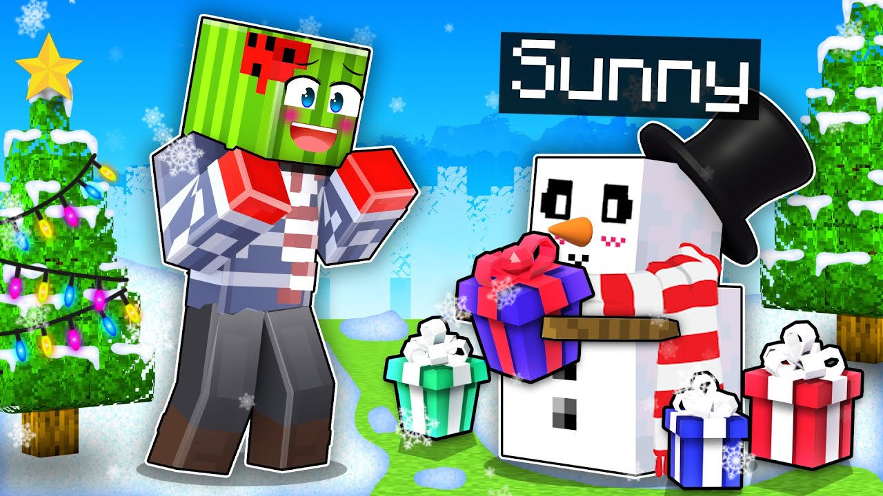 Becoming A HELPFUL SNOWMAN In Minecraft!