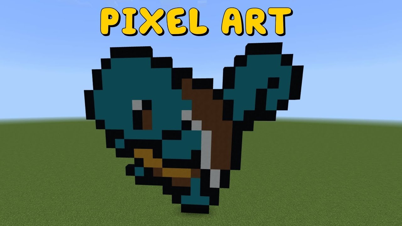Minecraft Pixel Art Tutorial - Squirtle (Pokemon Sprite)