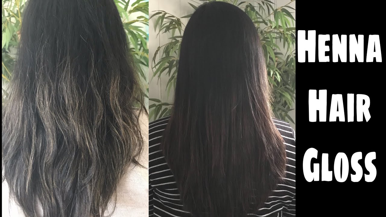Henna and indigo color hair gloss/mask