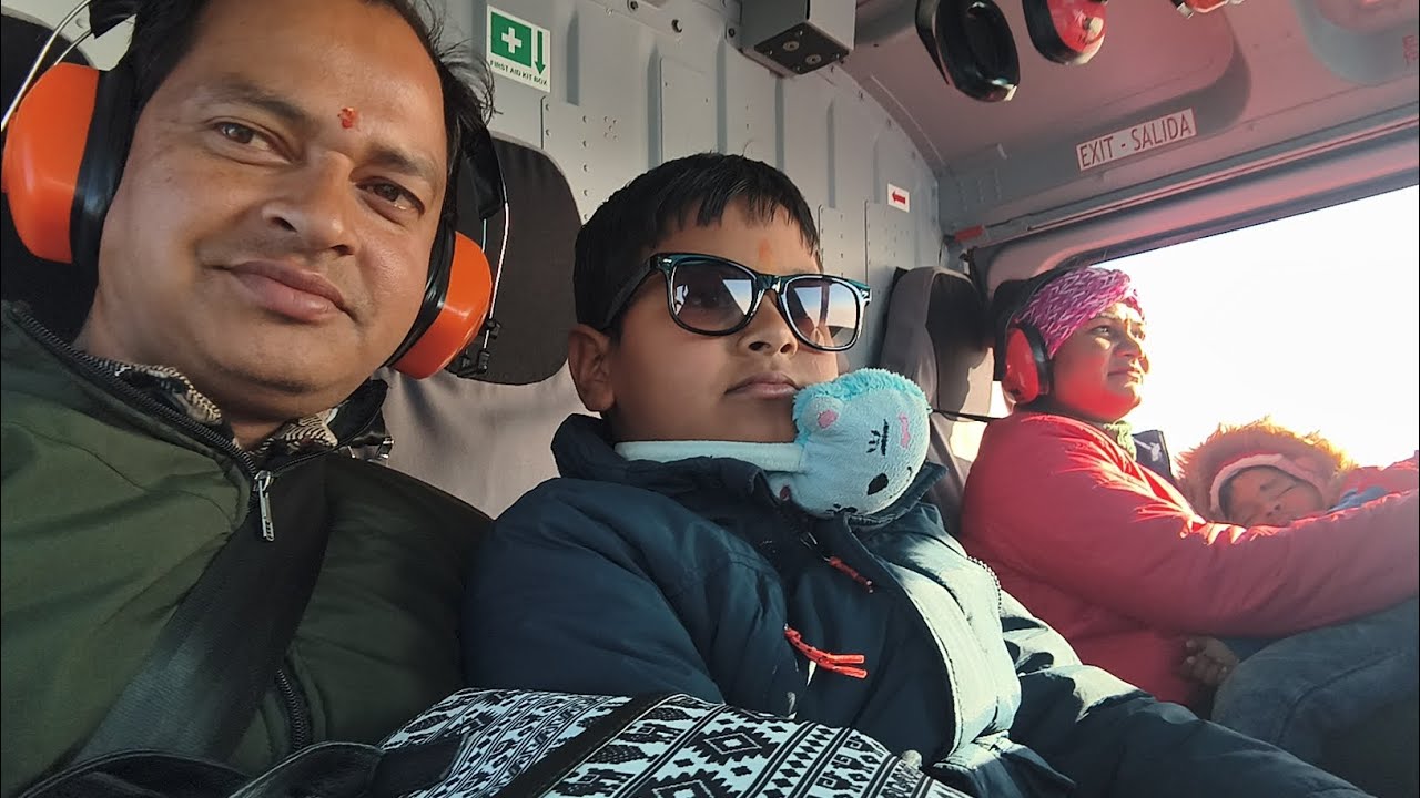 हम गए वंशु और चिंकू की विंटर वेकेशन ट्रिप पे हेलिकाप्टर से❣️❣️🥰🥰🥰