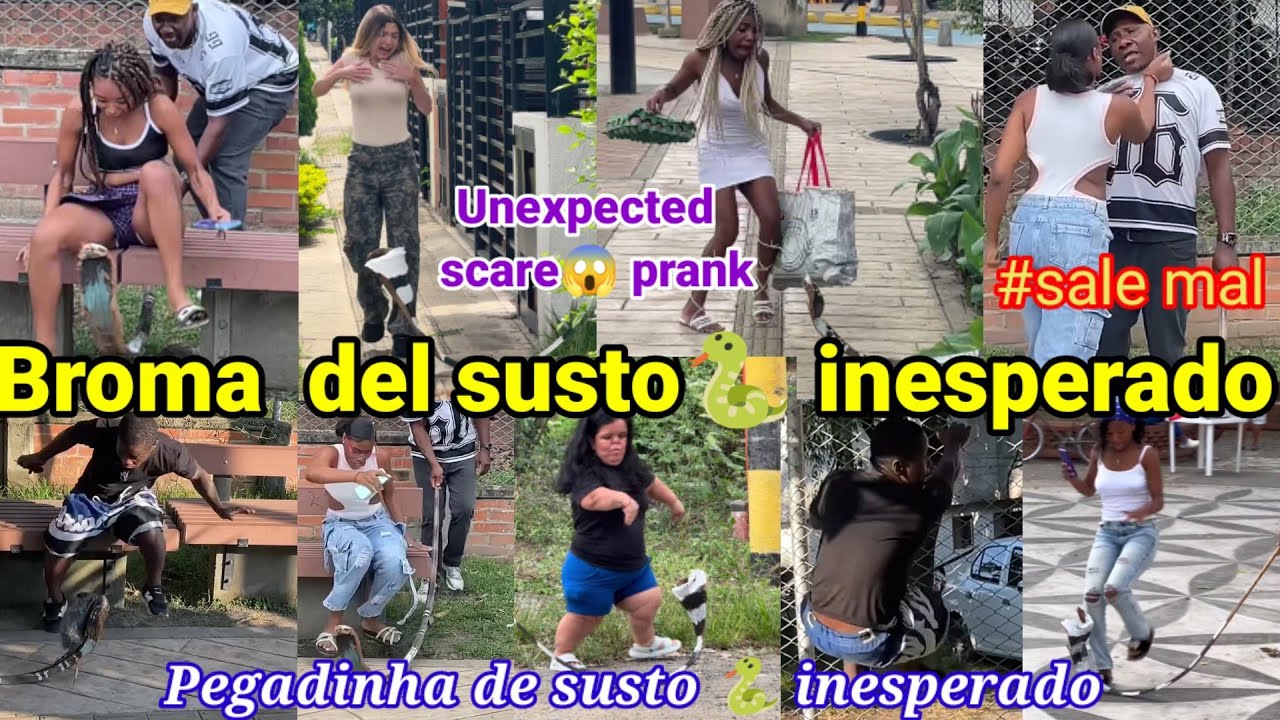 Broma del susto🐍 inesperado / Pegadinha de susto 🐍 inesperado / Unexpected scare prank