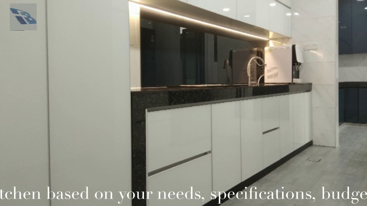 Aluminium kitchen cabinet with mosaic tabletop