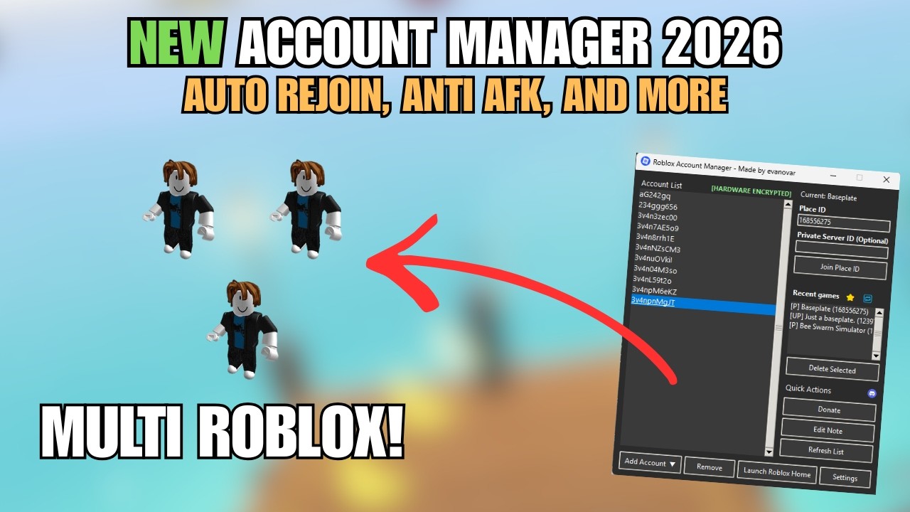 [НОВИНКА] Менеджер аккаунтов Roblox с поддержкой нескольких аккаунтов Roblox 2026