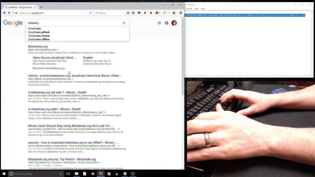 Create a Random Bitcoin Address with 6 Sided Dice
