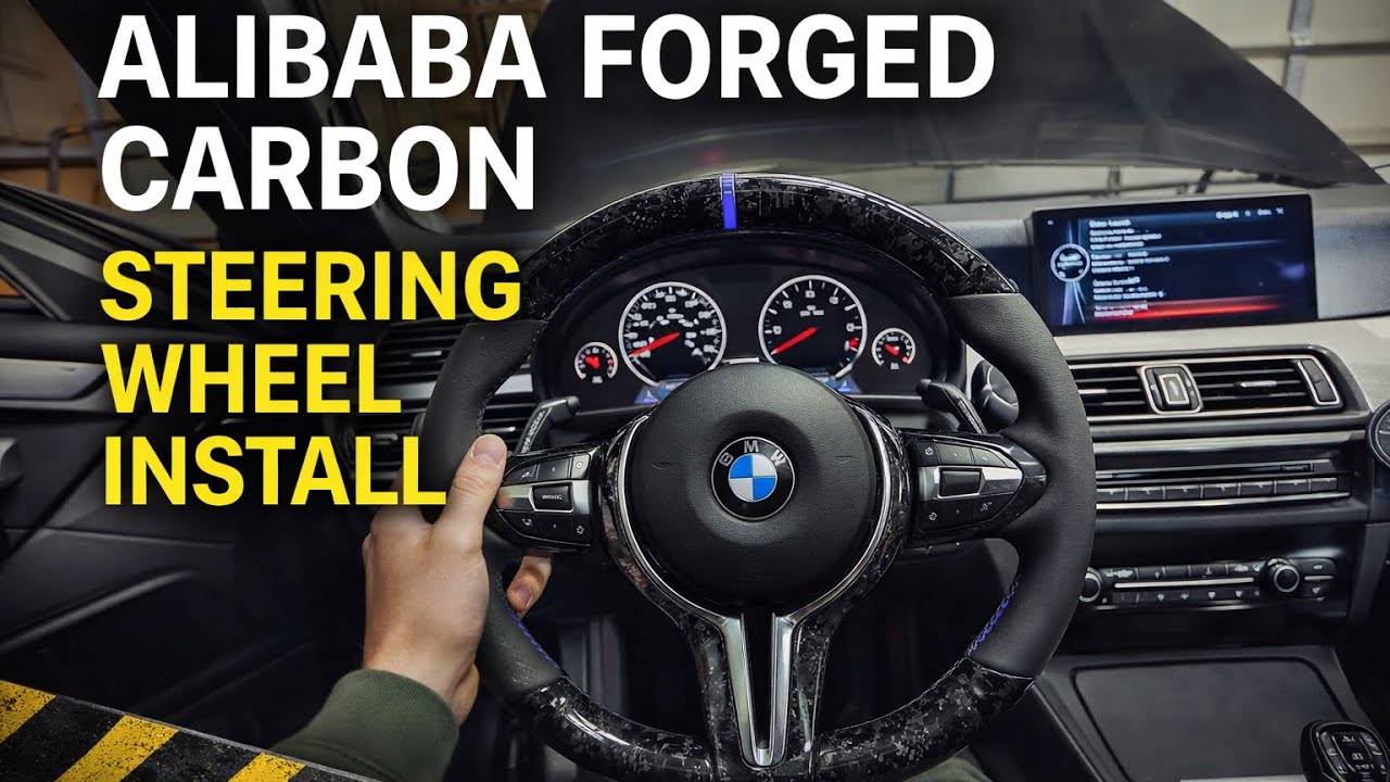 ALIBABA FORGED CARBON STEERING WHEEL INSTALL ON F10 BMW M5
