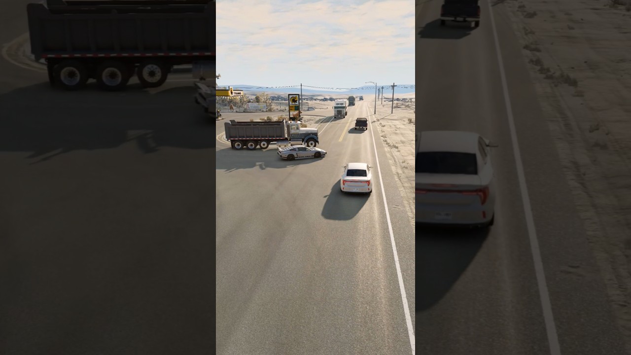 Realistic Highway Car Crashes #101