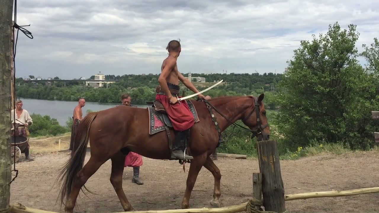 Ukrainian Kozaks Fighting in Battle with Swords