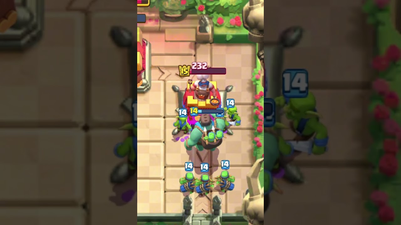 Goblin deck with new HERO 🧌 #clashroyale #gaming