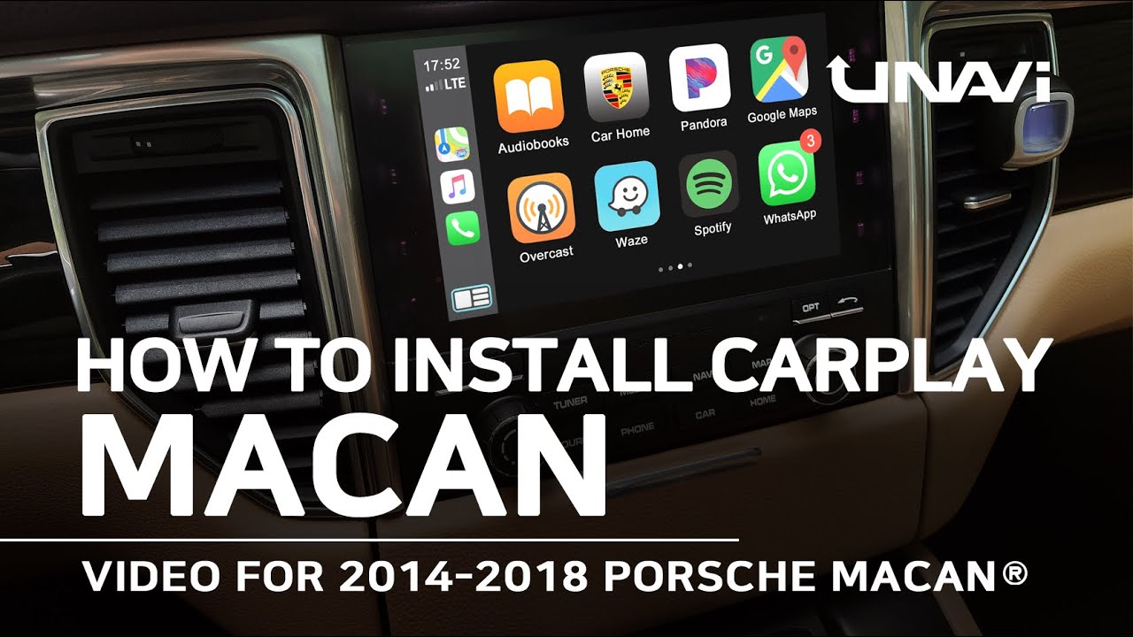 How to install APPLE CARPLAY / ANDROID AUTO for Porsche Macan 2016, 2017, 2018