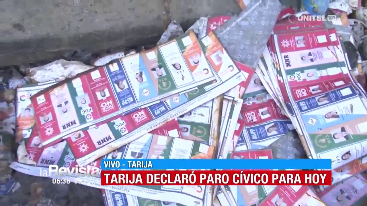 Tarija declaró paro cívico, hubo enfrentamientos y se quemaron actas