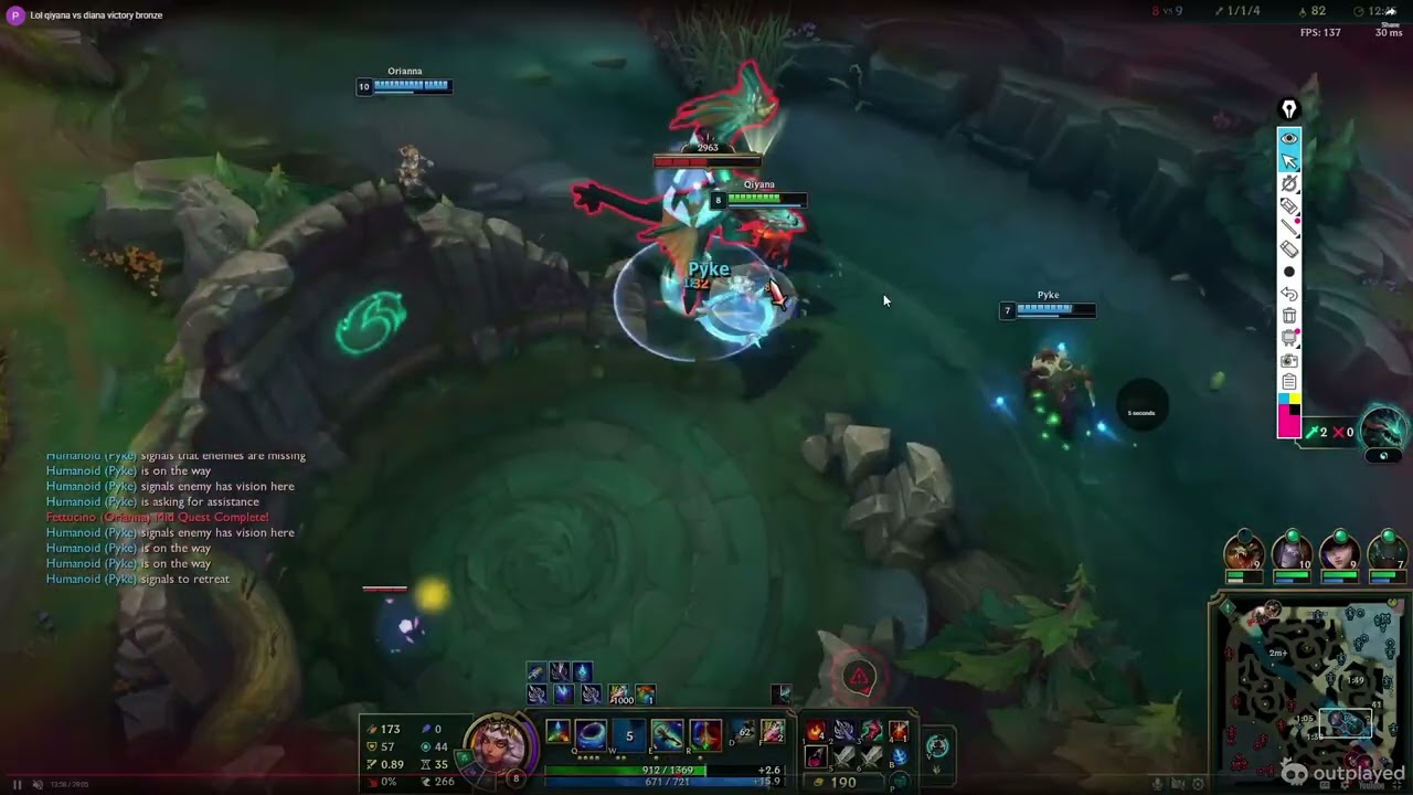 Bronze Qiyana vs Diana,