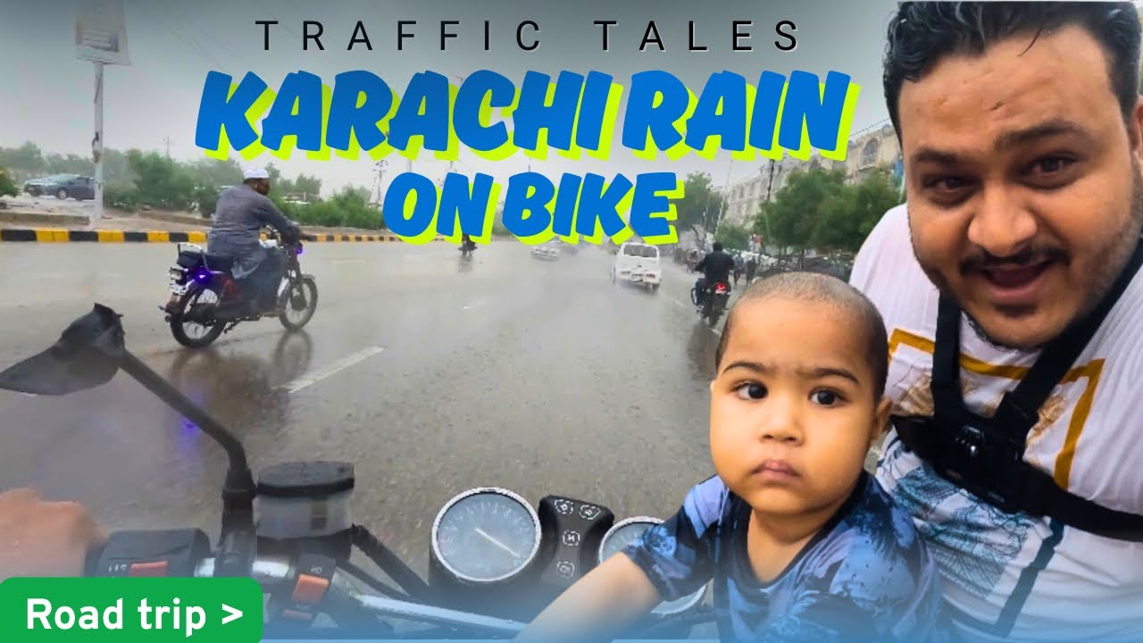 Pehli Barish Mein Karachi Ka Traffic Dekho | Funny Reactions On The Road | Traffic Tales First Rain
