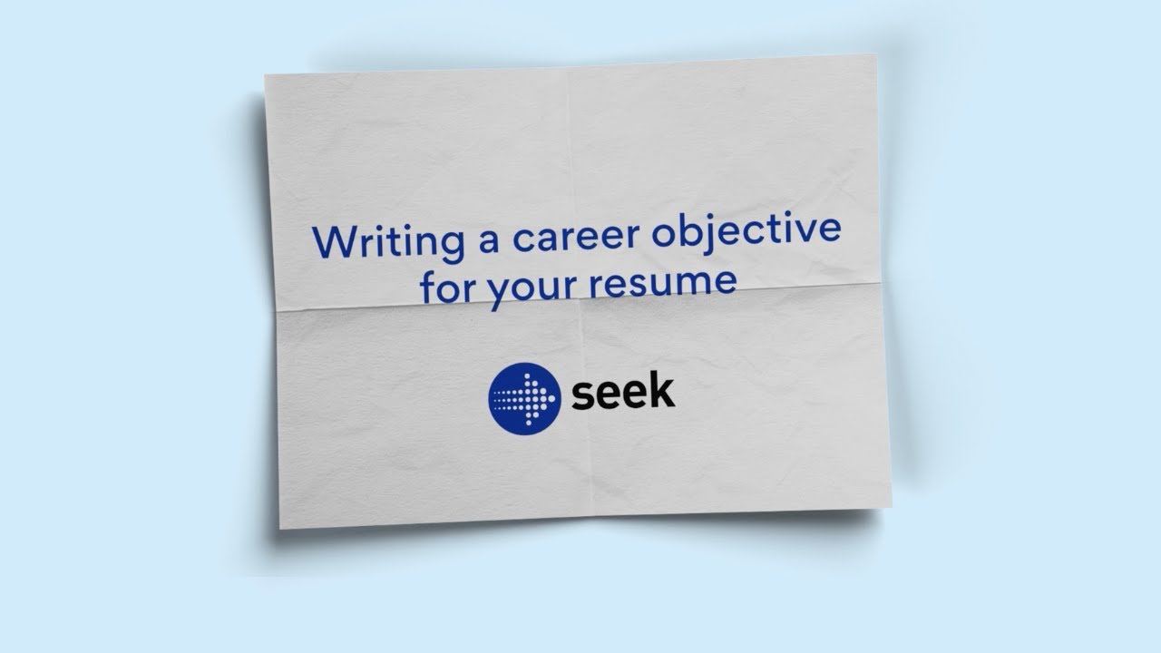 How to write a career objective for your resumé?