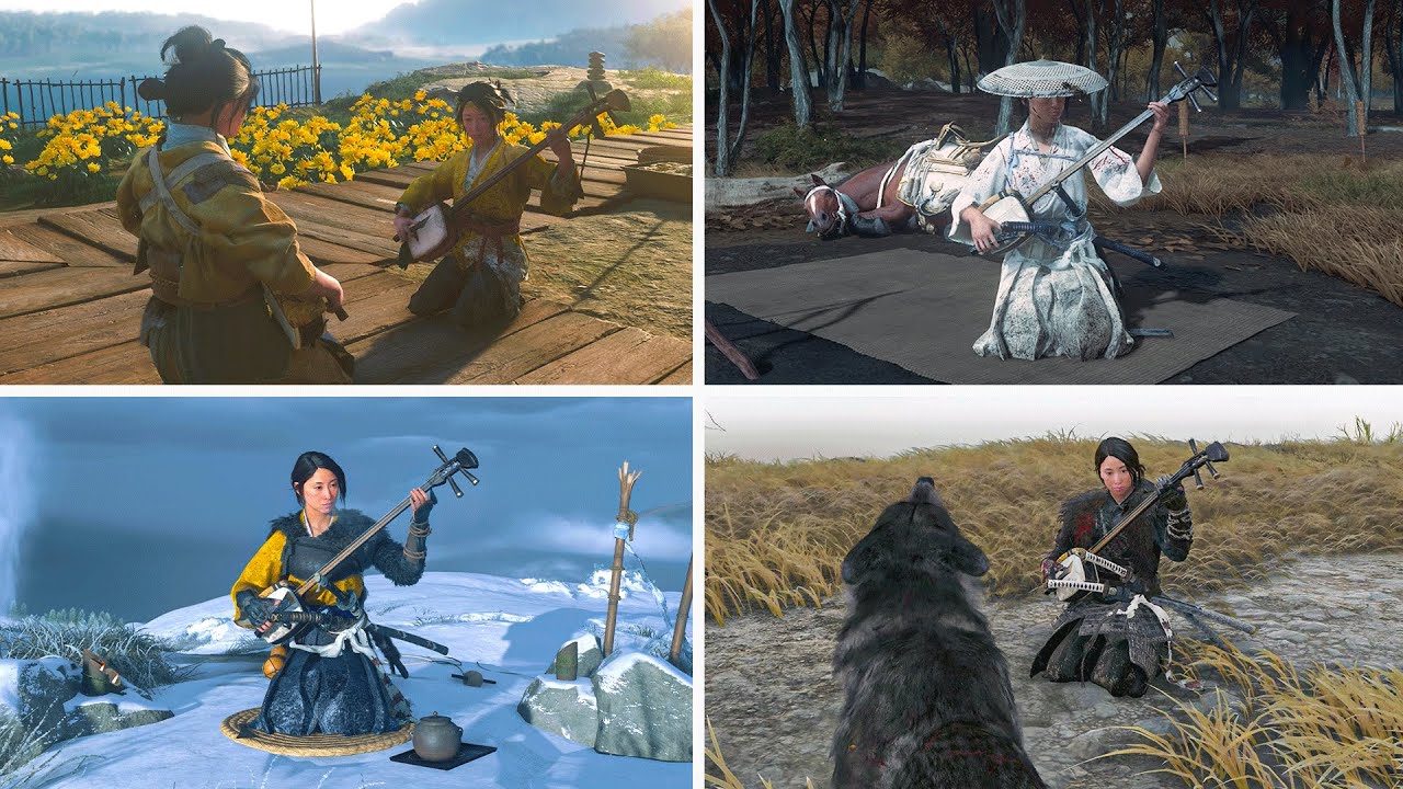 Ghost of Yotei - All Shamisen Songs Showcase