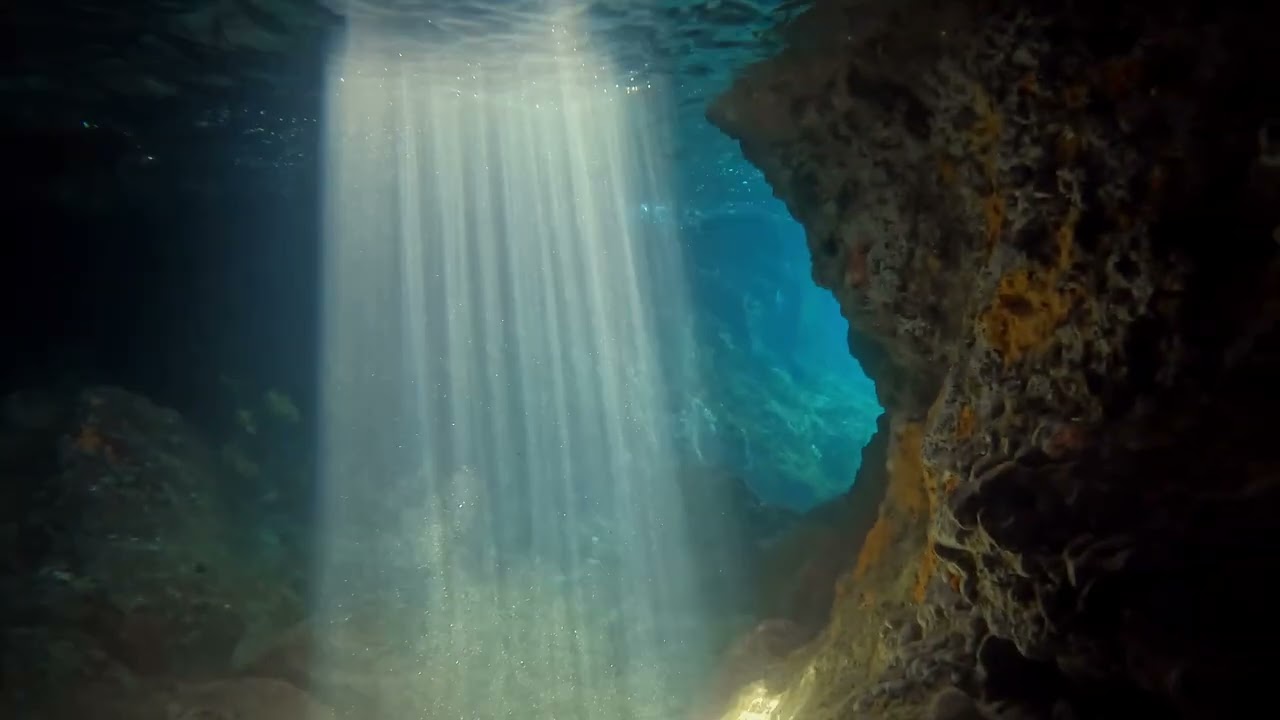 Ani Beach, Greece, Halkidiki — Sunlight, Caves & Sea Life (4K)