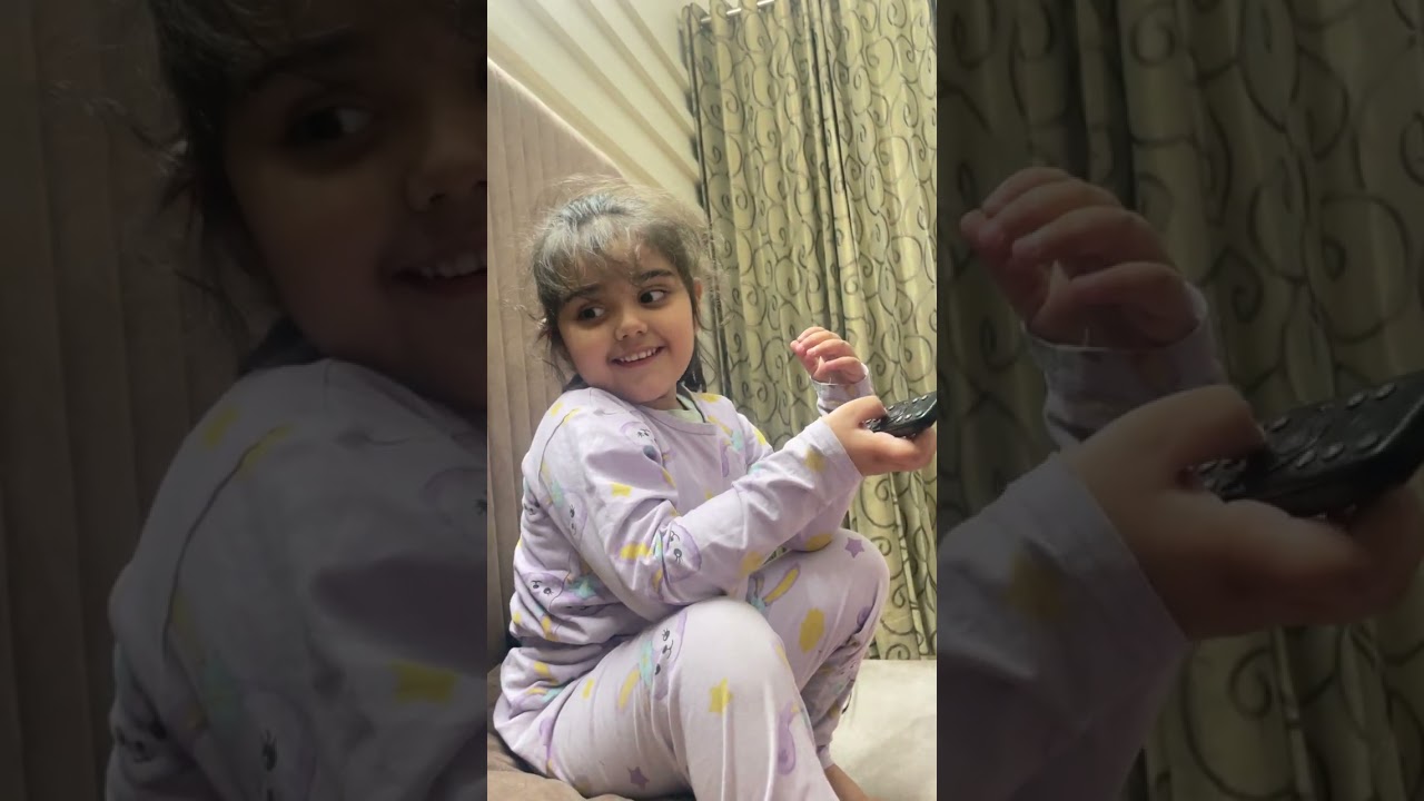 Kids funny expressions while starting searching something on TV screen 🤣