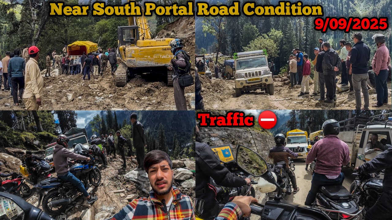 ATAL TUNNEL ROAD OPEN || NEAR SOUTH PORTAL ROAD CONDITION LATEST CURRENT UPDATE ON 9 SEPTEMBER