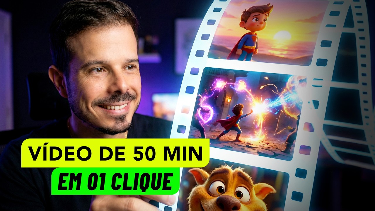 Essa IA Cria Vídeos de 50 MINUTOS com 1 Clique - SEM PRECISAR DE EDIÇÃO