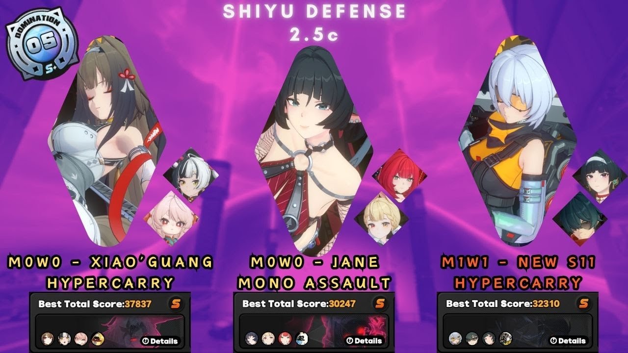 Shiyu Defense 2.5c |  M0W0 Ye Shunguang, BUFFED M2W1 Harin, M0W0 Jane Doe | ZZZ (Rank S+) | F2P