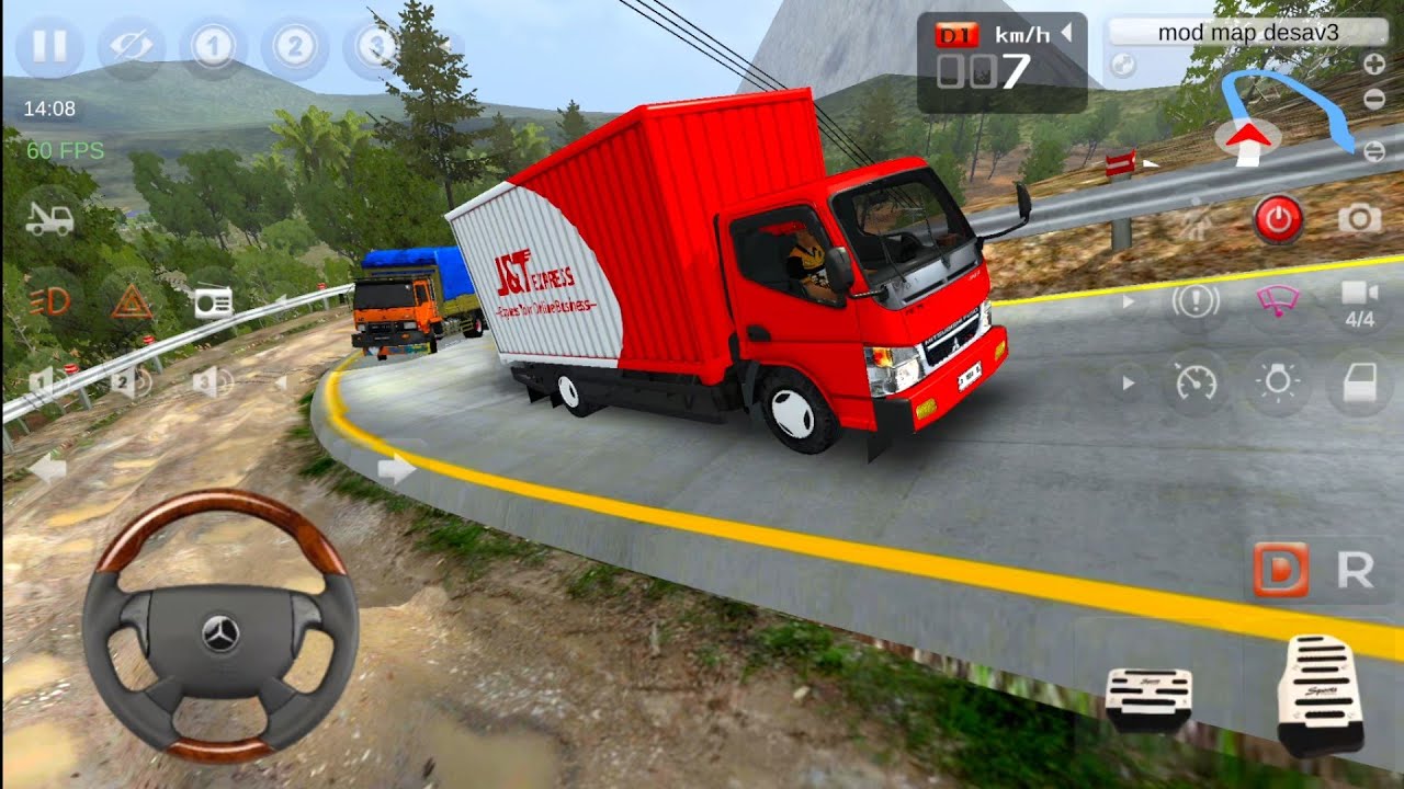 Kasian! Truck Ekspedisi Salah Alamat Sampai Tanjakan Ekstrem 😅 | BUSSID