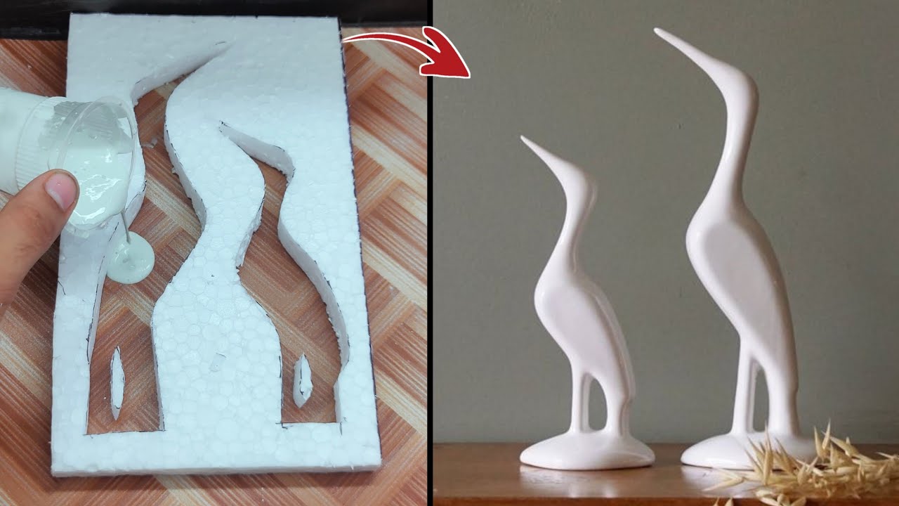 🦢 Swam Showpiece // White Cement craft // Cement craft ideas // Easy craft // Home decoration ideas