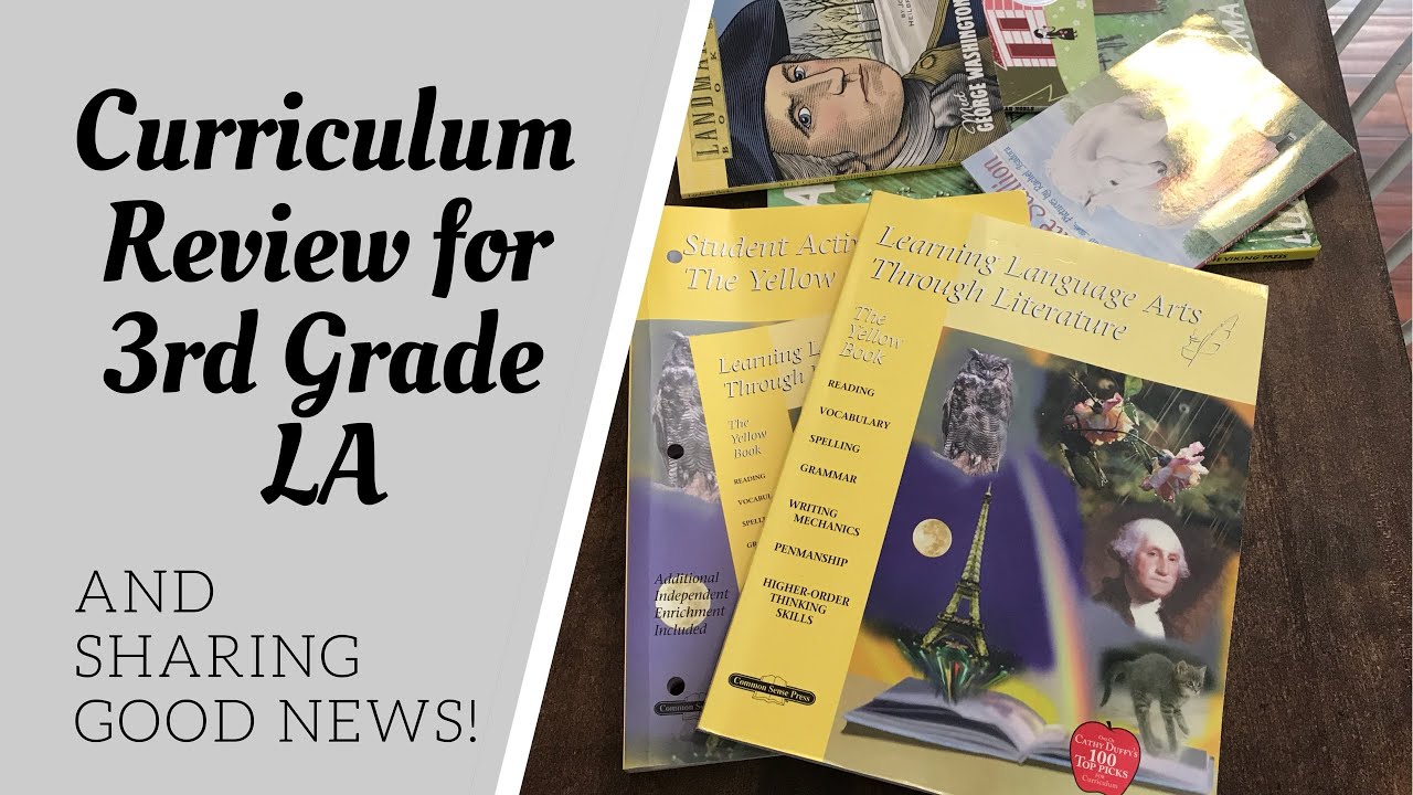 3rd Grade LA Curriculum Review / and good news!