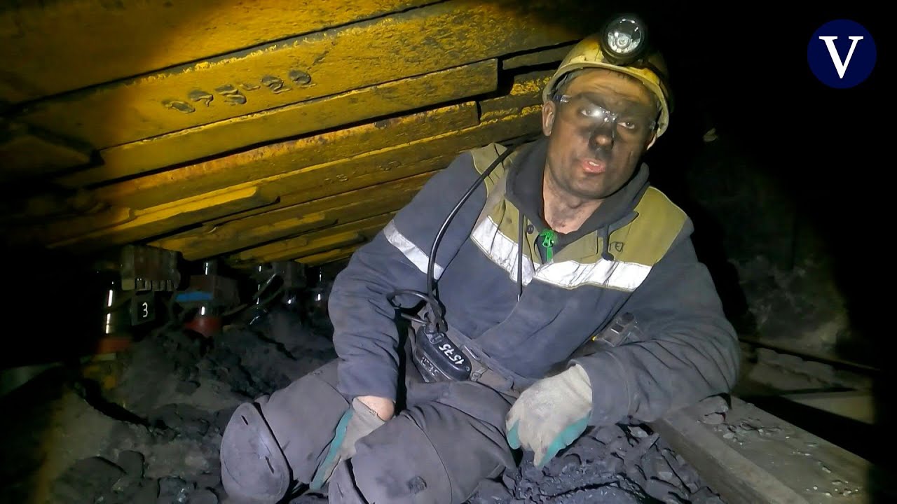 En el interior de una mina de carbón en el Donbás: 