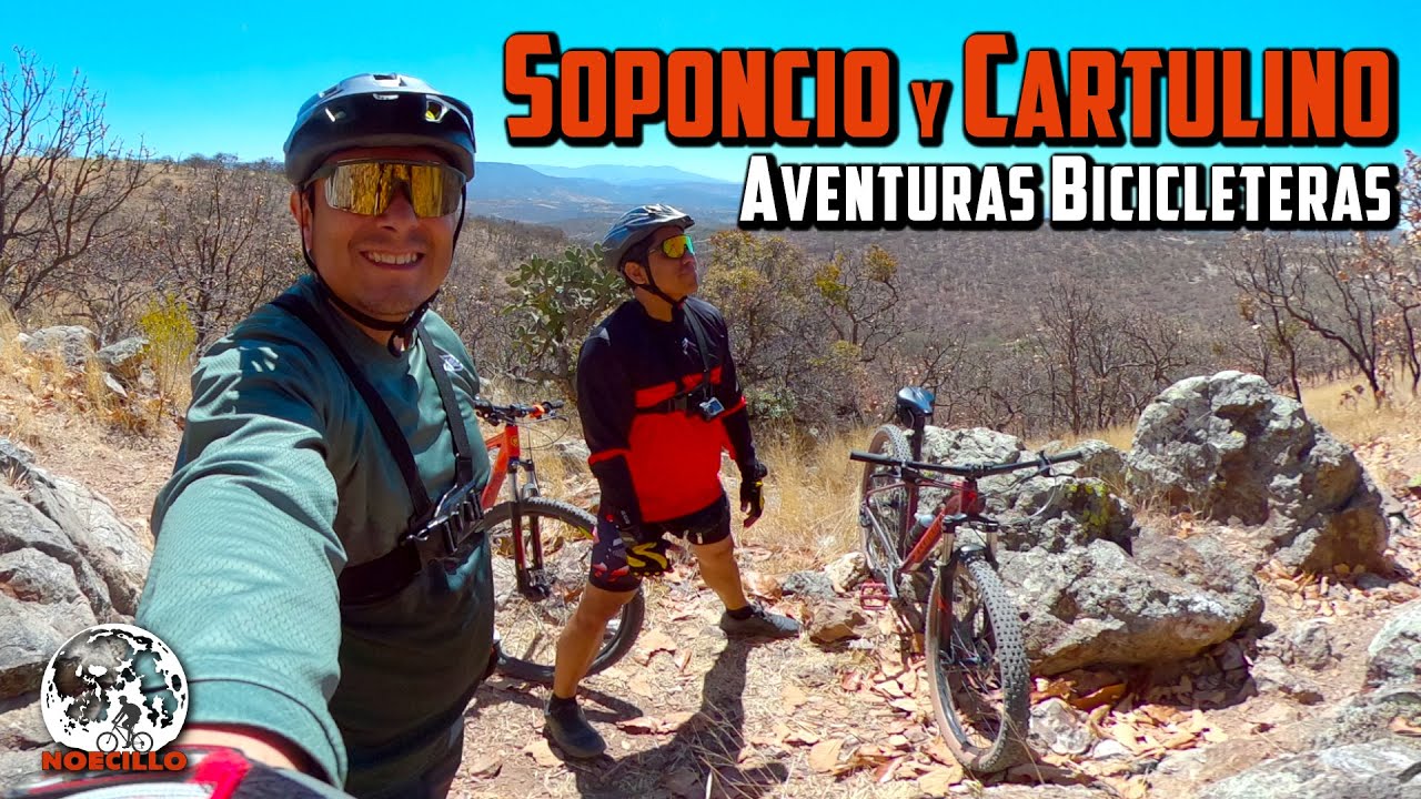 Las Aventuras de Soponcio y Cartulino Ruta MTB por un bosque seco, rodando en bicicleta de montaña