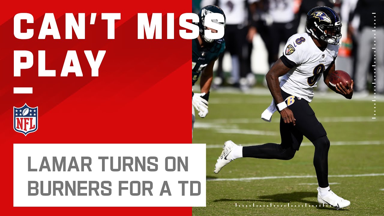 Lamar Shows Off His 40-Yd Dash on TD Run