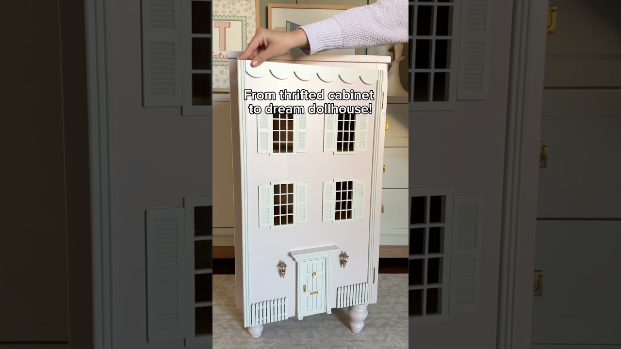 DIY Dollhouse Nightstand! ✨ How to create your dream dollhouse furniture makeover! #dollhouse #diy