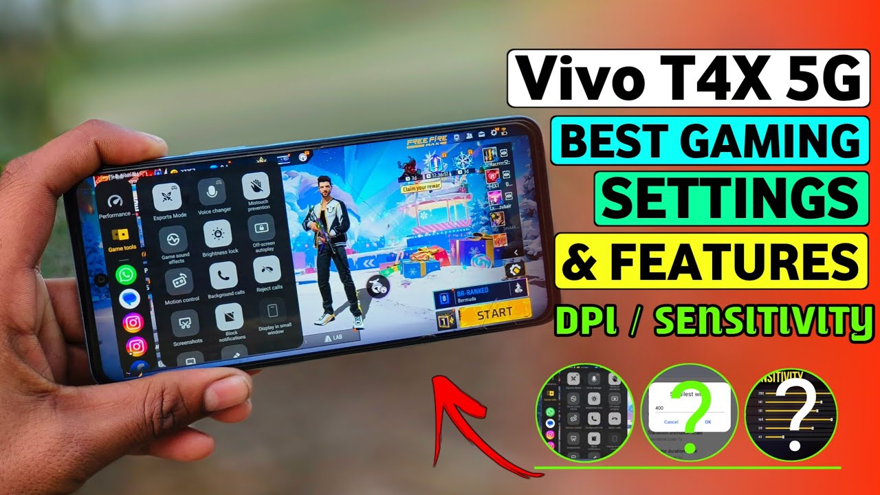 Vivo T4X 5G Best Gaming Settings And Features Like DPI,Sensitivity & Ultra Game Mode On Freefire