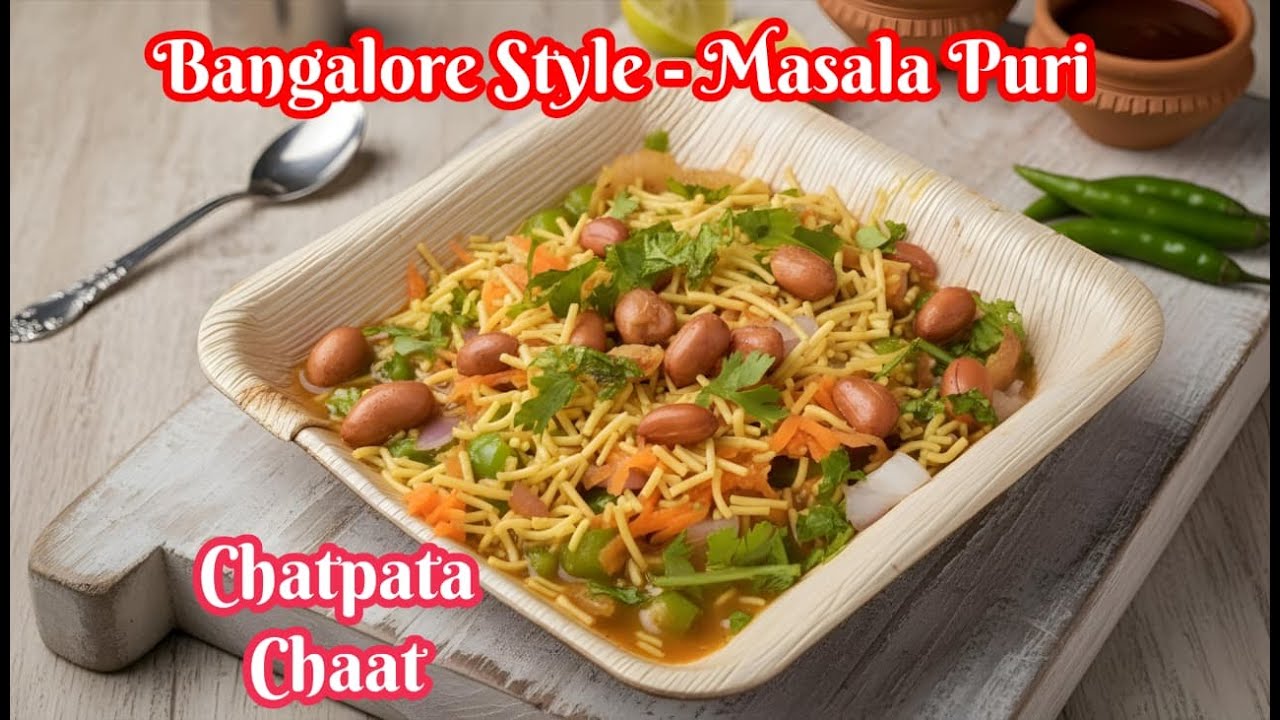 Bangalore Style Masala Puri | Spicy Street Food Recipe | Masala Puri Recipe | Foodieramya