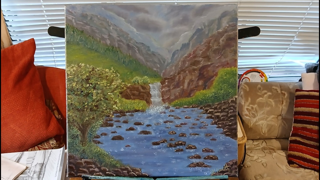 Timelapse Mountain Landscape - including big head in the way