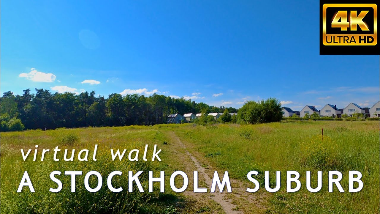 Nature just around the corner in Stockholm suburb Sk&ouml;ndal [4K[ #virtual #walk #sweden