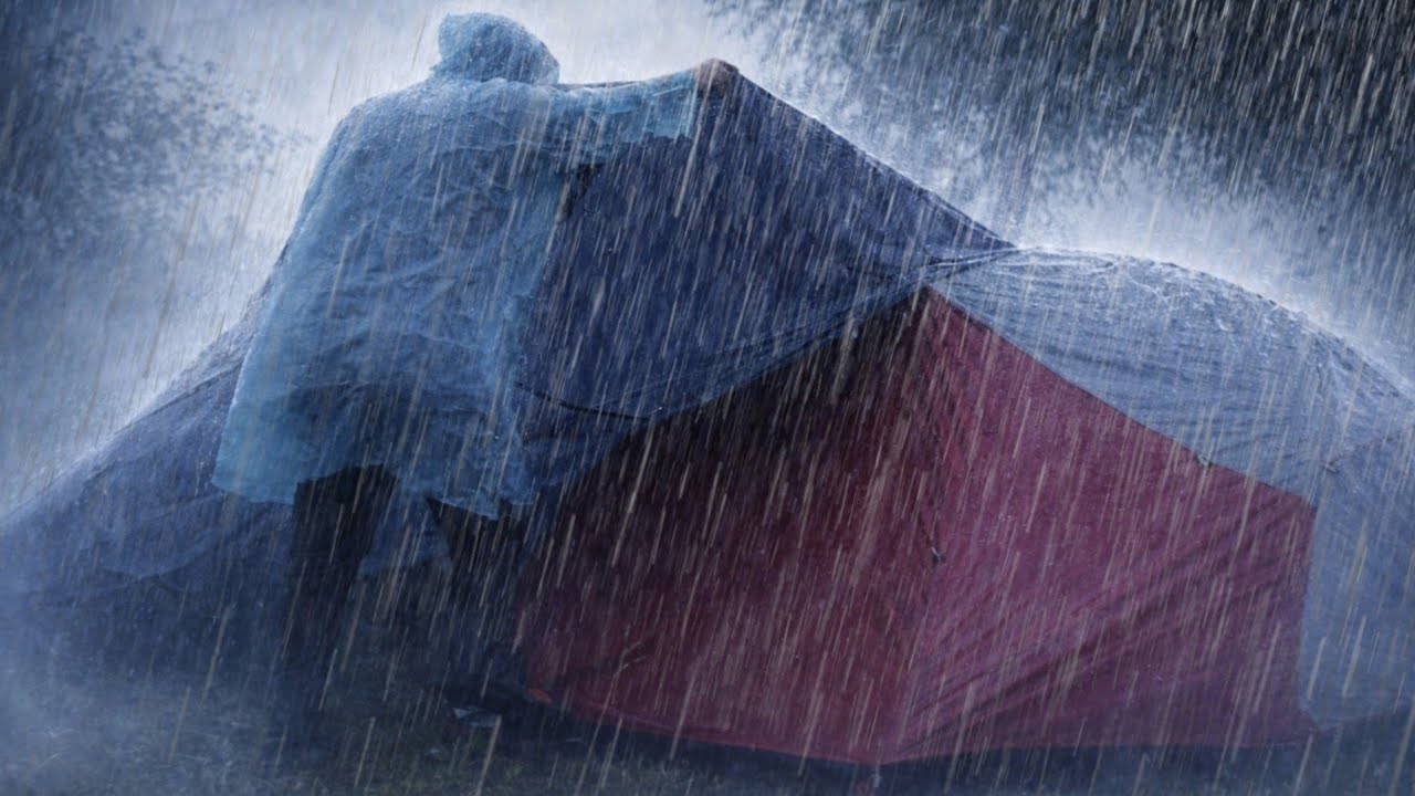 VERY SEVERE WIND RAIN‼️SOLO CAMPING WITH WIND STORMS AND HEAVY RAIN