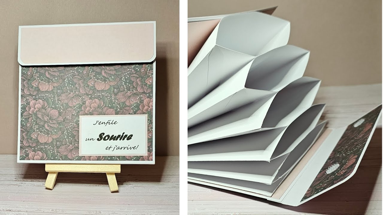Scrapbooking : tuto pochette a soufflets avec des enveloppes super facile