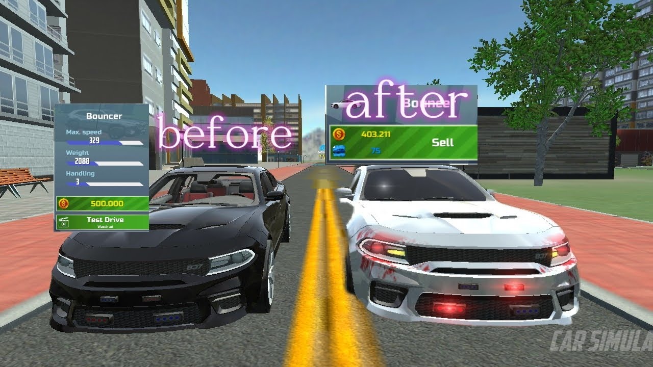 Before car vs after car modified and gameplay the video #drivinggames #automobile 