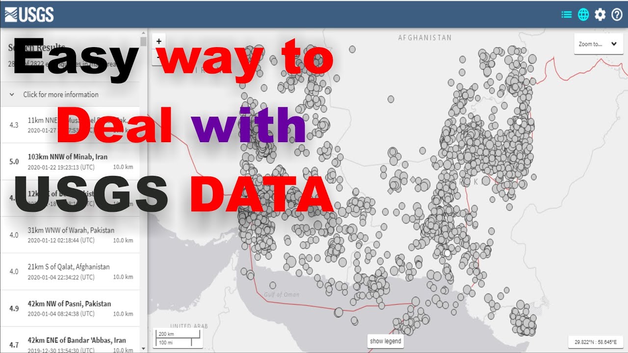 How to download earthquake data from USGS & arrange it in Excel