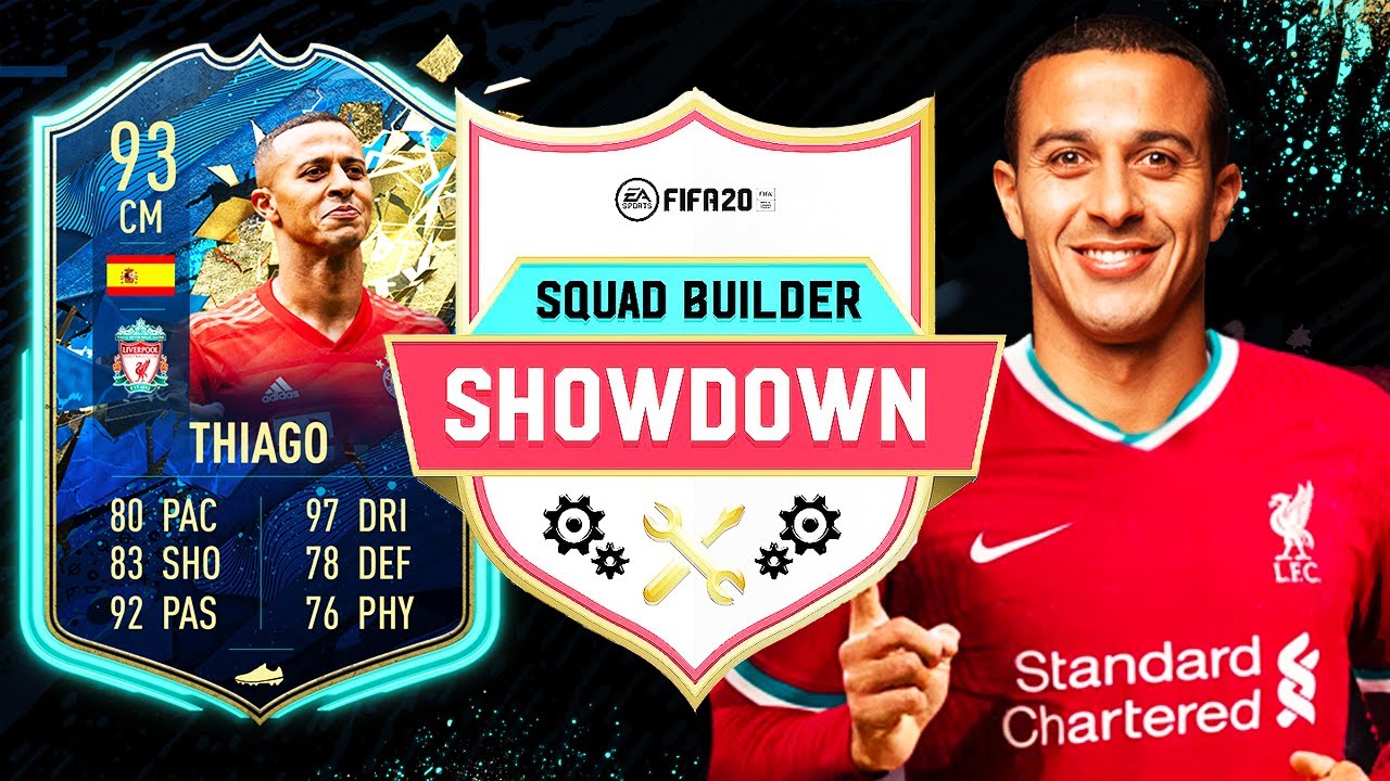 BRAND NEW LIVERPOOL TOTS THIAGO!!! SQUAD BUILDER SHOWDOWN VS AJ3!! - FIFA 20 ULTIMATE TEAM