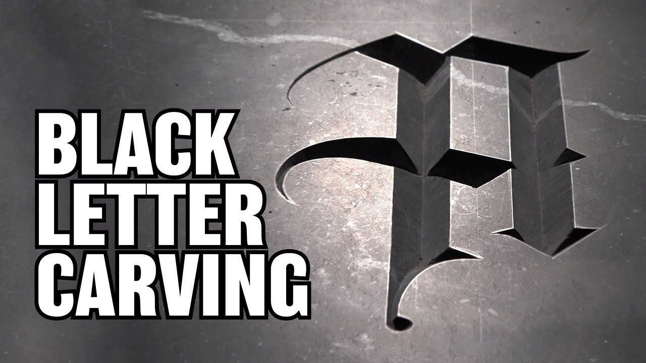 Carving a Gothic Blackletter Capital in Stone | Stone carving process