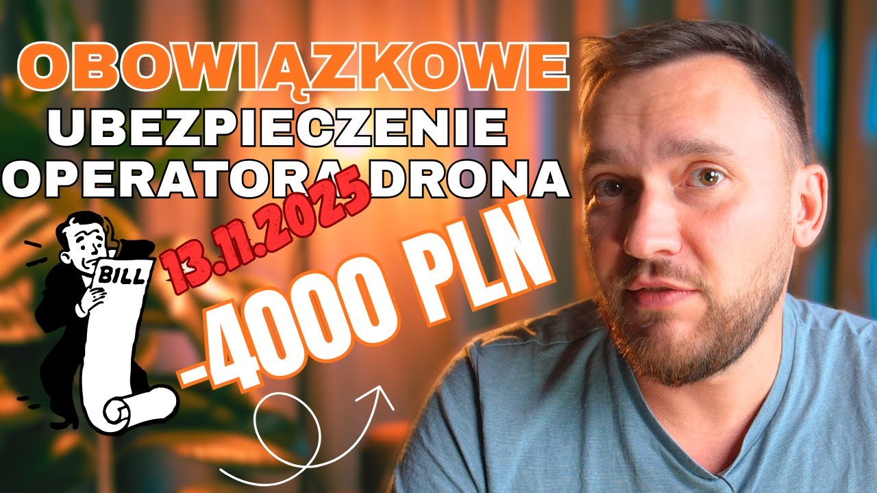 OBOWIĄZKOWE UBEZPIECZENIE DLA DRONÓW CIĘŻSZYCH NIŻ 250 GRAMÓW JUŻ OD 13.11.2025, CO MUSISZ WIEDZIEĆ?