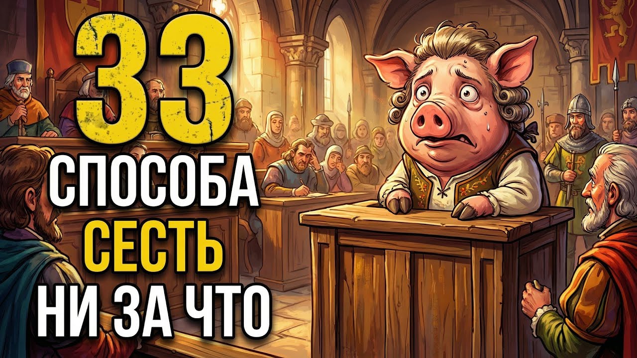 33 самых ГЛУПЫХ закона в истории: Судили свиней и запрещали умирать в парламенте