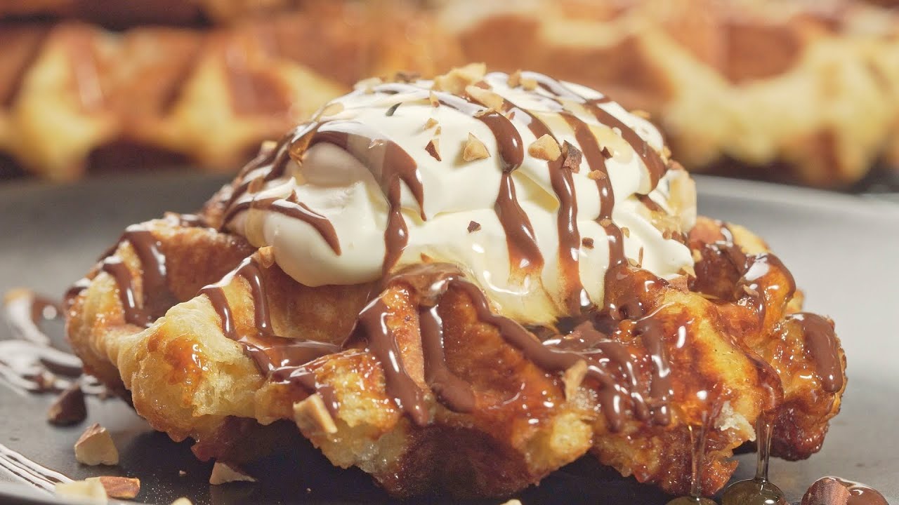 Belgian Liege Waffle Recipe -Belgian Waffles with Pearl Sugar - Belgian Crispy Waffle Recipe