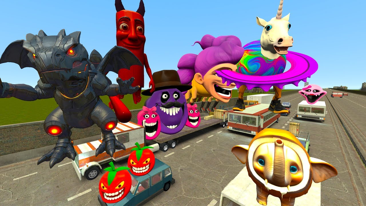 🔥 SPARTAN KICK vs ALL Hungry Worms & Italian Brainrot on the FREEWAY! | GMOD Ultimate Chaos
