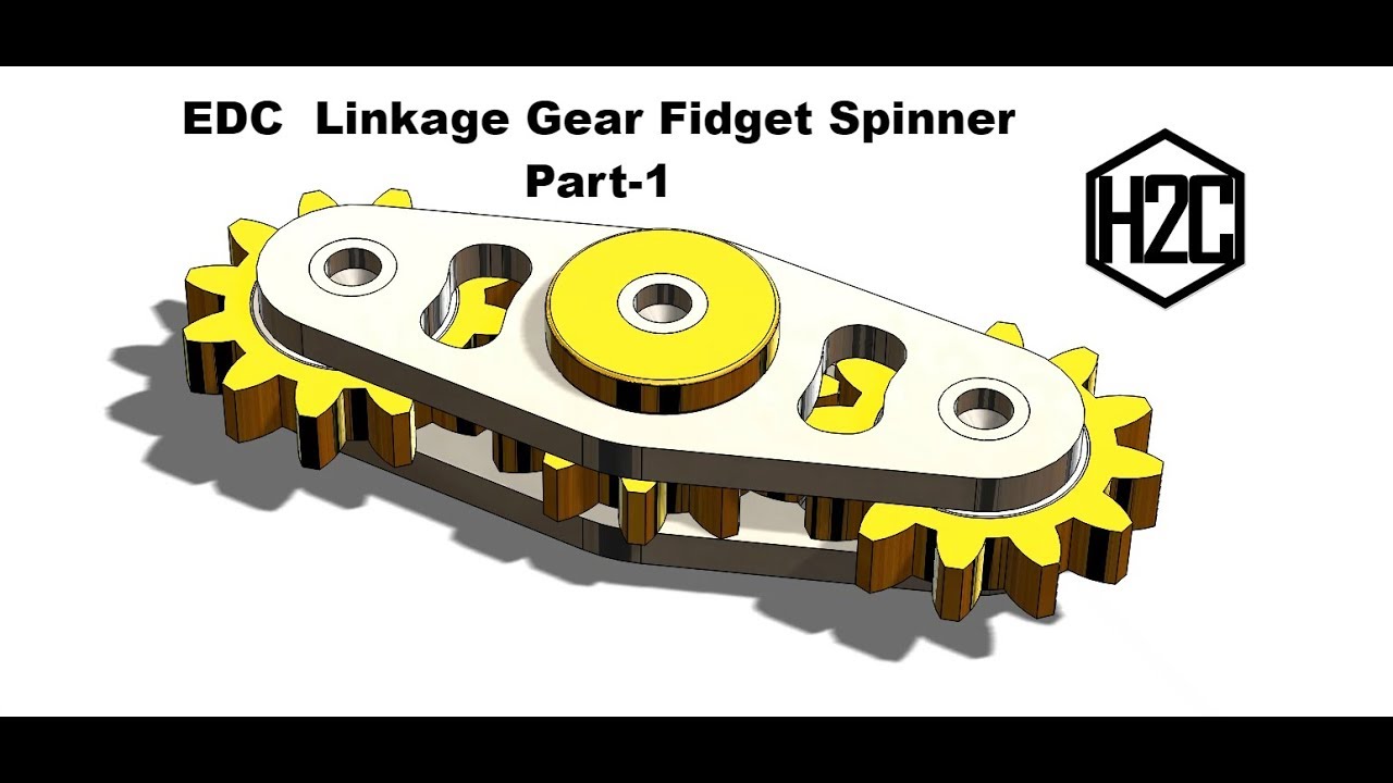 EDC Gear Linkage Fidget Spinner Design-Part 1 || SolidWorks Tutorial